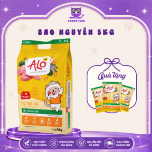 (5kg) ALO CAT - Thức ăn hạt cho mèo mọi lứa tuổi nguyên liệu thuần Việt từ gạo và thịt gà