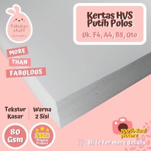 (ISI 10) Kertas HVS Polos 80 gsm A4 F4 B5 Qto