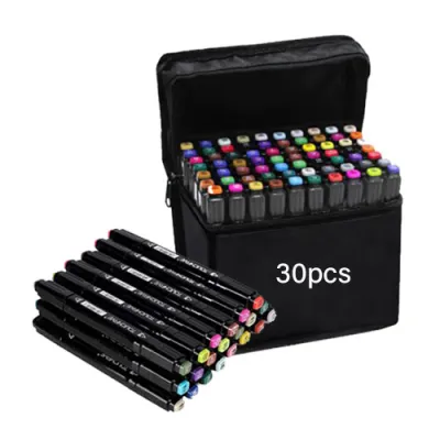 30pcs Colors Soft Brush Markers Pen Dual Alcohol Based Markers Set for Drawing Design Art Supplies