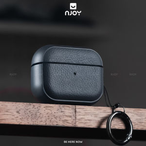 Case Da Vân Nổi Cao Cấp Chống Vân Tay Kèm Móc Khoá Cho Tai Nghe Airpods Pro 3 Pro 2 Airpods 4 Njoy
