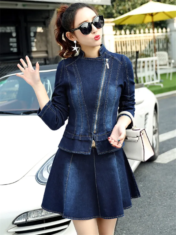 Jeans skirt and outlet jacket