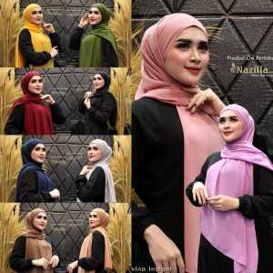 Jilbab Pasmina Melayu Inner Iner Bahan Ceruty Babydoll - Hijab Pashmina Tali Belakang - Kerudung Wanita Dewasa Model Terbaru Trending Termurah Terlaris