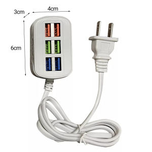 [ Free shipping] Củ Sạc Nhanh 6 Cổng USB Đa Năng Sạc Rất Nhanh Chống Nóng Cháy Nổ