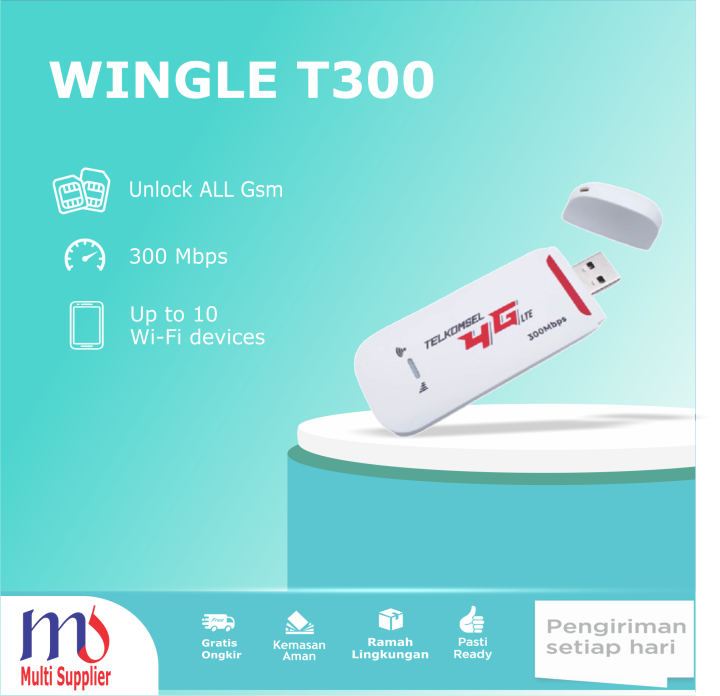 Modem Wingle Wifi Usb 4g 300mbps Unlock Operator Gsm Lazada Indonesia 3113