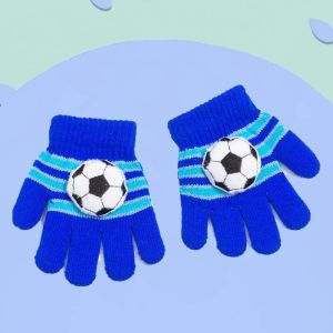 CHAOSON Cartoon Windproof Boys Children Outdoor Sports Warm Full Finger Gloves Printed Stripe Kids Mittens Knitting Mittens