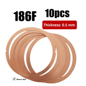 10Pcs Thickness 0.5mm Cylinder Head Gasket 186F 186FA Aircooled Diesel Engine 10HP 12HP