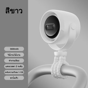 Vimite พัดลมหมุนเวียนอากาศกันยุงสำหรับทารก พัดลมมินิเงียบแบบหลายฟังก์ชัน พัดลมอโรมาอ็อคโตปัสพร้อมจอดิจิทัล ไฟกลางคืน LED 3 ระดับความเร็ว