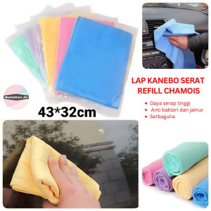 Kanebo Warna Plas Chamois - Kain Lap Serat Sintetis Ukuran Standar dan Jumbo Refill kanebo warna warni kanebo murah kain lap polos lap camois Serbaguna Multifungsi