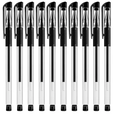 100 Pcs Gel Pen Ballpen Set Black Refill Sign Pens 0.5 mm Ball Pen School Student supplies