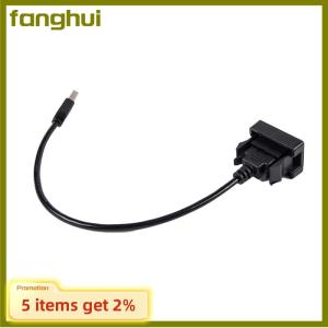 fanghui Car Dashboard Flush Mount USB 2.0 Port Panel Male to Female Extension Cable Adapter for Vigo RAV4