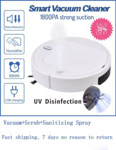 Upgraded Automatic Robot Vacuum Cleaner Smart Automatic Robot Household Smart Sweeper Robot Super Quiet 4800Pa Strong Suction for Pet Hair Hard Floor Carpet Hardwood Floor Super Quiet HEPA Filter Pet Hair