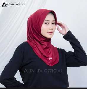 Jilbab BERGO PET SPORT SPORTY JERSEY HAMIDAH POLOS S M L XL - Kualitas Butik