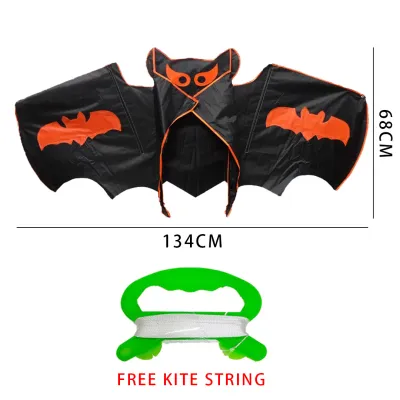 134*68cm Large bat kite black kite Children Outdoor Toy Game Cartoon kite free kite string