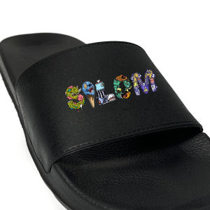 Silom Sandal Slide Pria Tahan Air Sendal Slop Karet Flip Flop Cetak Spongebob X Patrik