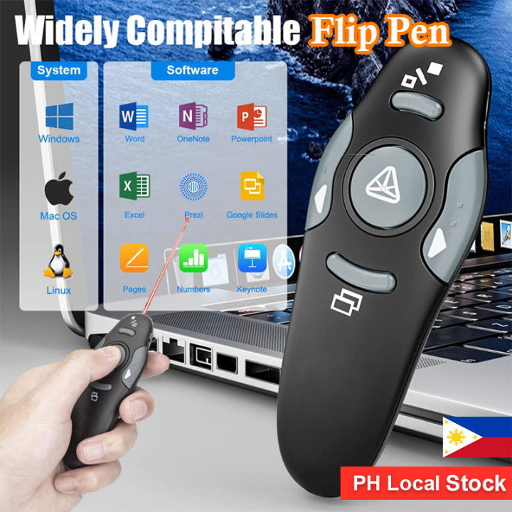[PH Local Stock] For Teacher Presenter 2.4GHz Wireless USB Powerpoint ...