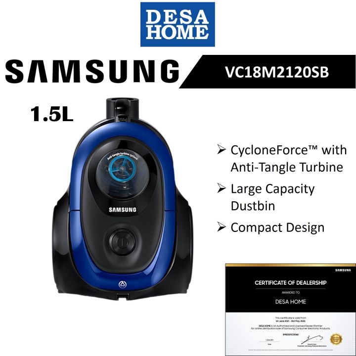 Samsung VC18M2120SB Canister Vacuum Cleaner (1800W) Lazada