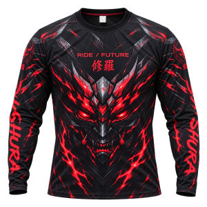 Womens Plus Size Shura Dragon Graphic Long Sleeve Quick Dry Motorcycle Riding Jersey LA048