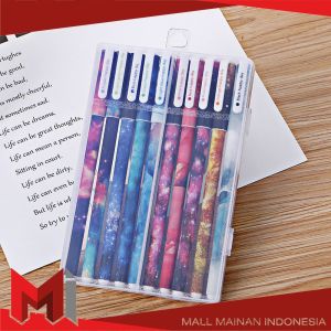 MallMainan-A54 Pulpen Gel Set Warna Warni 10IN1 Pena Cair Motif Karakter / Pena Korea Color Pen