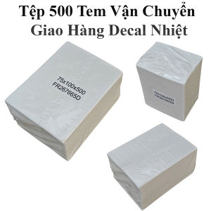 Tệp 500 Tem Vận Chuyển Giao Hàng Decal Nhiệt 75X100Mm