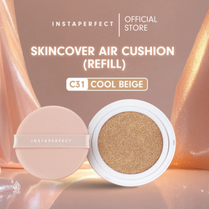 Instaperfect Skincover Air Cushion SPF 50 PA++++ Transfer-Resistant Bedak Cair Wardah Tahan Lama BPOM