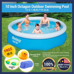 BESTWAY Large Swimming Pool Children Family Inflatable Paddling Pool Kolam Renang Mainan Budak (57265/57266/57273)户外大型泳池