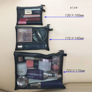 Transparent Nylon Mesh Cosmetic Bag Portable Travel Storage Pouch with Breathable Design Your Ultimate Travel Companion