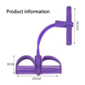 4 Tube Pedal Yoga Handle Exerciser Portable Workout Elastic Bands Durable Auxiliary Tools Lightweight for Bodybuilding Equipment