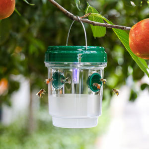 【SG】Solar UV LED Insect Trap IPX4 Waterproof Hanging Fly Wasp Fruit Fly Catcher for Garden Orchard Farm Backyard Camp