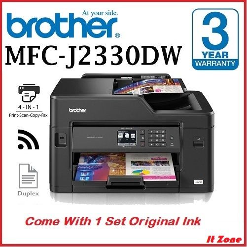 Brother MFCJ2330DW Colour Inkjet Printer A3 Print A4 Scan Copy Fax ADF