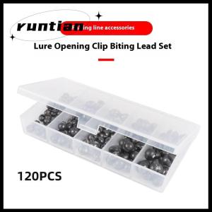 runtian 100 120Pcs Fishing Weights Kit Premium Split Shot Sinkers With 5 Versatile Sizes Round Removable Design Perfect For Freshwater