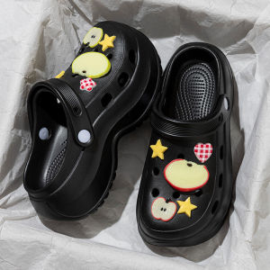 [Free Shipping] Star Apple Clog Sandals For Women Outdoor Slip-On Beach Shoes Home Slippers WomenS Closed-Toe Slippers