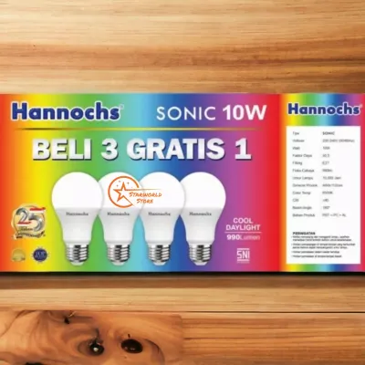 Lampu LED Hannochs Sonic MultiPack Beli 3 Gratis 1 6W 10W 13W 18 Watt