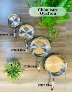 Chảo cạn OYATTON 1620242628cm chảo inox chống dính chảo OYATTON chảo cao cấp chảo bếp từ
