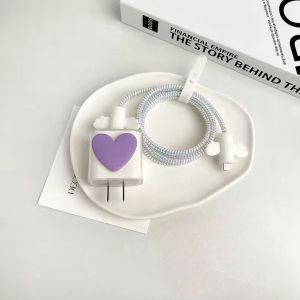 1Set Case  Charger Silikon iphone Cover Pelindung Kabel Protector 18W/20W AH079 - BE