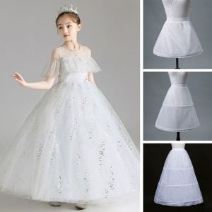 QUTZZMND White Petticoat 3-Hoops Long Underskirt Crinoline  Crinoline Skirt