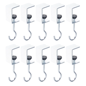 Swivels Iron Hook Under Desk 360 Rotation Hanger Organizes Bags Coat Umbrellas Classroom Office Space Efficient