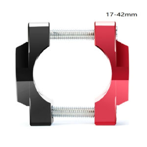 [การขนส่งภายในประเทศ] ที่หนีบกันชนยึด42มม. สำหรับรถจักรยานยนต์ไฟติดไฟหน้าเสริมแท่นยึดแฮนด์รถโทรศัพท์