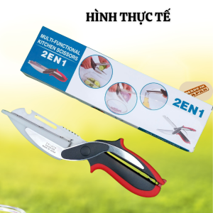 Kéo kèm thớt đa chức năng STAINLESS JAPAN kéo chuyên dụng cắt rau củ cắt thịt thông minh phiên bản mới nhất