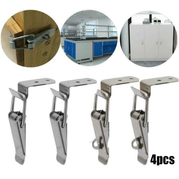 4x 90 Degree Stainless Steel Spring Loaded Draw Toggle Latch Clamp ...