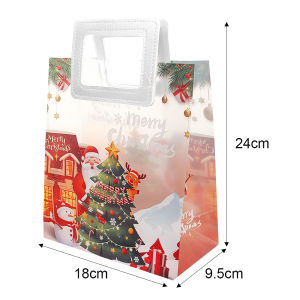 Transparent Christmas Gift Bag Wedding Favors for Guests PVC Handbag Gift Packaging Distributions Bags Candy Box Party Supplies