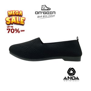 Anda Soft Upper Comfort Insole Women Flats Shoes Size 36-41 Kasut Rata Wanita By OnGoin Malaysia Official Store