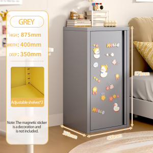 Metal Cabinet Storage Steel Cabinet Cupboard Storage Cabinet Almari Buku Bertutup Side Cabinet Narrow Cabinet 收納櫃 床头柜