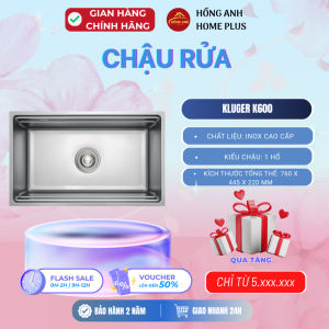 Chậu rửa bát Kluger K600 series KG7644FS Basic inox cao cấp một hố sâu chống ồn chống xước
