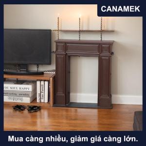 【CANAMEK】 1pcs Dollhouse thu nhỏ phong cách Châu Âu nhà phòng khách Tủ Mỹ Retro lưu trữ lò sưởi nền trang trí nội thất
