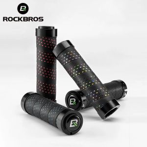 ROCKBROS Bicycle Handlebar Grips Mountain Bike Anti-Slip Lock-on Bicycle Handlebar Grips Comfortable PU Handlebar Grips Cycling Accessories