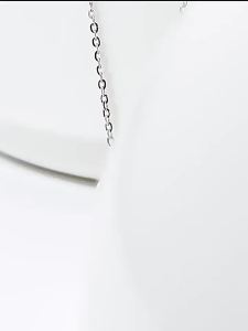 S925 Pure Silver Pearl Necklace Light Luxury Moissanite Necklace Versatile High-End Sweater Chain Niche Collarbone Chain Jewelry