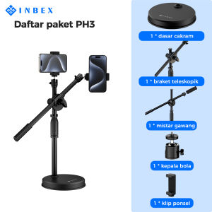 INBEX PH3 Multifunctional Holder Stand Holder Overhead Lampu Stand Foto Selfi Live Bracket 360°