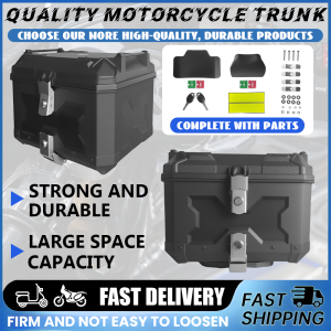 Top box for Motorcycle Tail box 45L Helmet Box Universal With Liner Base Plate 45 Liters Compartment