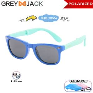 Grey Jack Kacamata Hitam Sunglasses Polarized Anti Silau UV400 Anak Model Lipat Lentur dan Ringan 2802