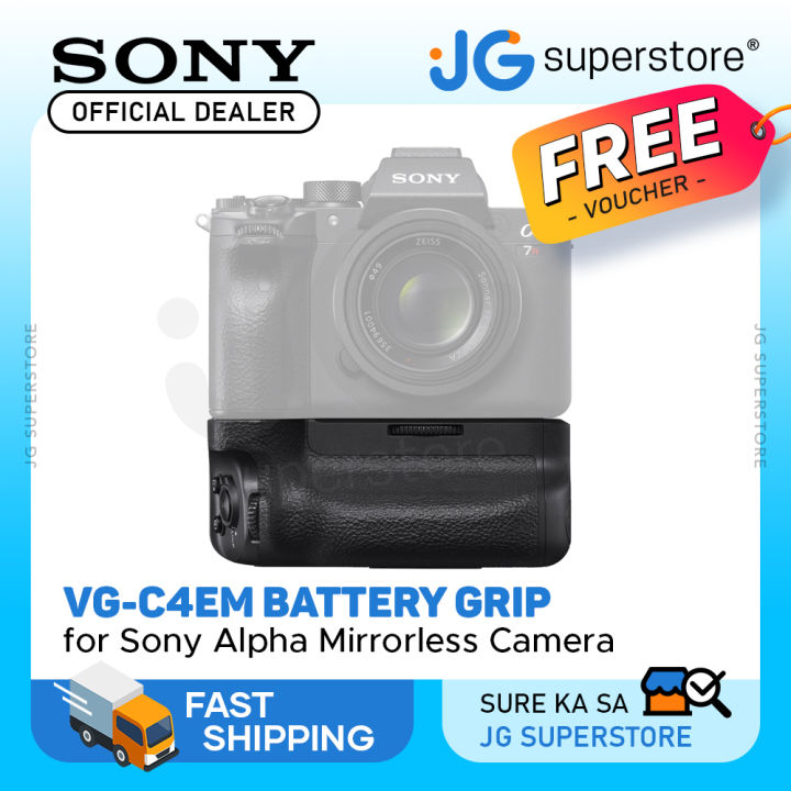 Sony VG-C4EM Vertical Battery Grip for Sony a1, a7, a7R IV, a7S III and  Other Sony Alpha Mirrorless Camera Body with Dual NP-FZ100 Battery Slots, 
